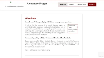 Screenshot preview of froger.me