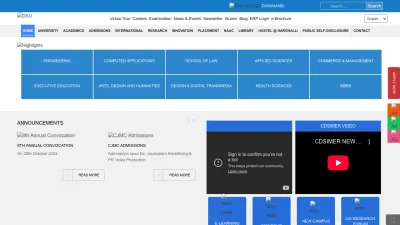 Screenshot preview of dsu.edu.in