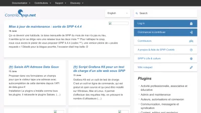 Screenshot preview of contrib.spip.net