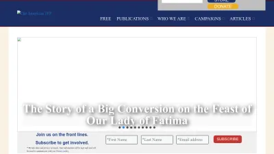 Screenshot preview of tfp.org