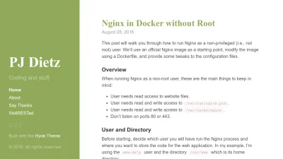 Screenshot preview of pjdietz.com