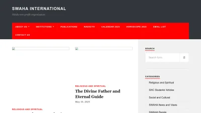Screenshot preview of swahainternational.org