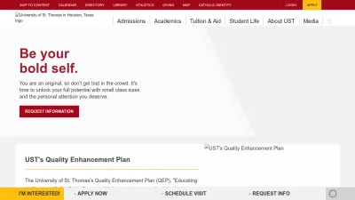 Screenshot preview of stthom.edu