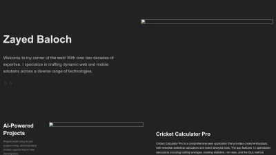 Screenshot preview of zayedbaloch.com