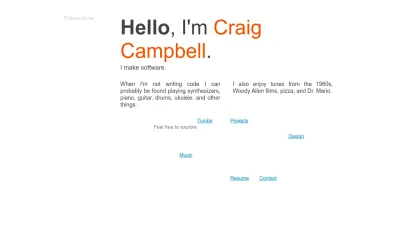 Screenshot preview of craig.is