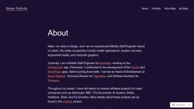 Screenshot preview of sergioestevao.com
