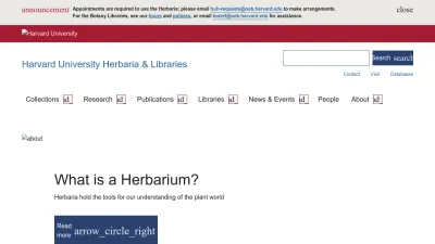 Screenshot preview of www.huh.harvard.edu