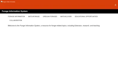 Screenshot preview of forages.oregonstate.edu