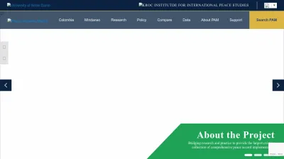 Screenshot preview of peaceaccords.nd.edu