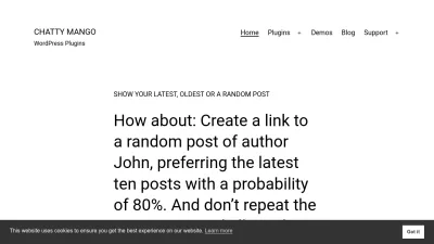 Screenshot preview of chattymango.com