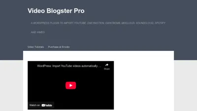 Screenshot preview of videoblogsterpro.com