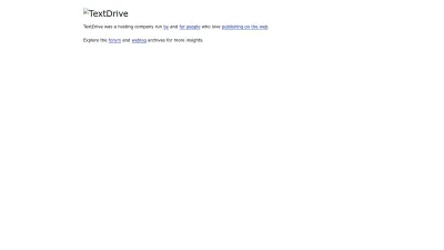 Screenshot preview of textdrive.com