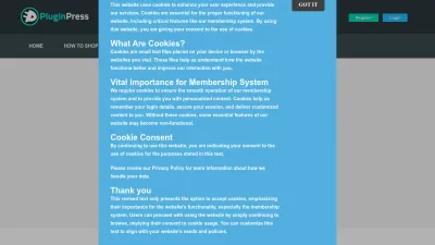 Screenshot preview of pluginpress.net