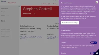 Screenshot preview of archbishopofyork.org