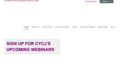 Screenshot preview of cycj.org.uk