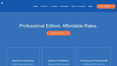 Screenshot preview of geediting.com