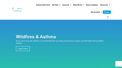 Screenshot preview of asthma.ca