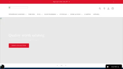 Screenshot preview of zippo.com