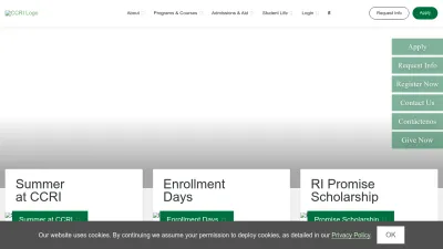Screenshot preview of ccri.edu