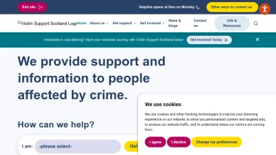 Screenshot preview of victimsupport.scot