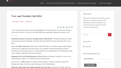 Screenshot preview of sinclairnj.blogs.rutgers.edu