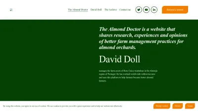 Screenshot preview of thealmonddoctor.com