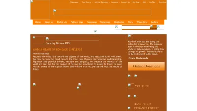 Screenshot preview of sivanandaonline.org