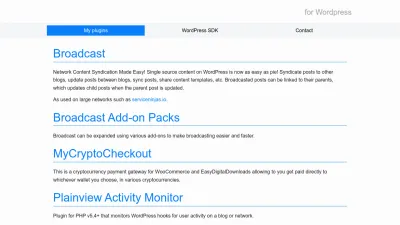 Screenshot preview of plainviewplugins.com