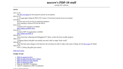 Screenshot preview of pdp10.nocrew.org