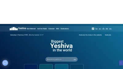 Screenshot preview of yeshiva.co
