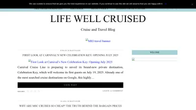 Screenshot preview of lifewellcruised.com