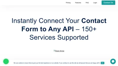 Screenshot preview of contactformtoapi.com