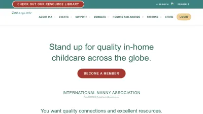Screenshot preview of nanny.org