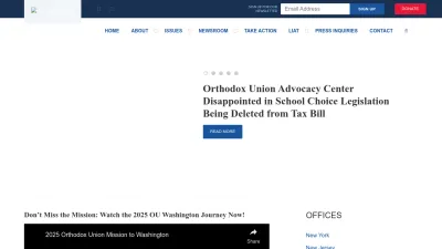 Screenshot preview of advocacy.ou.org
