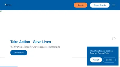 Screenshot preview of ispca.ie