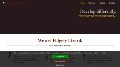 Screenshot preview of fidgetylizard.com