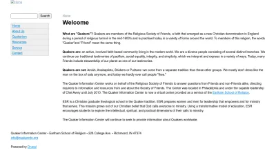 Screenshot preview of quakerinfo.org