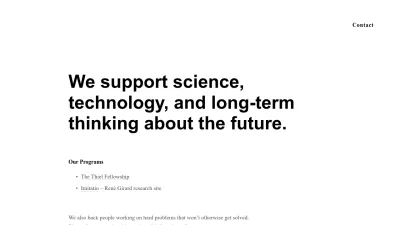 Screenshot preview of thielfoundation.org