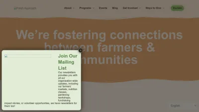 Screenshot preview of freshapproach.org