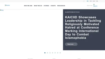 Screenshot preview of kaiciid.org