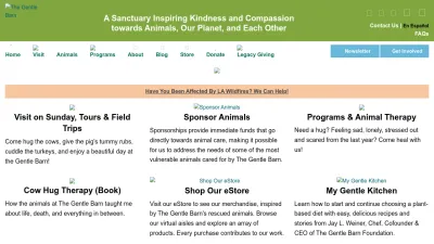 Screenshot preview of gentlebarn.org