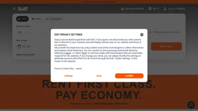 Screenshot preview of sixt.co.uk
