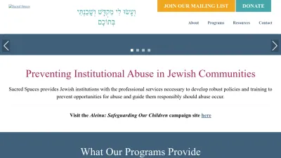 Screenshot preview of jewishsacredspaces.org