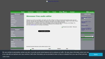 Screenshot preview of wavosaur.com