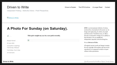 Screenshot preview of driventowrite.com