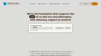 Screenshot preview of adhdfoundation.org.uk