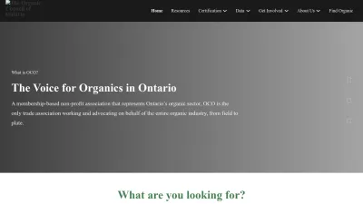 Screenshot preview of organiccouncil.ca