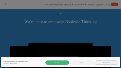 Screenshot preview of madebydyslexia.org