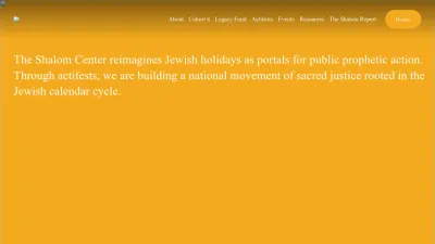Screenshot preview of theshalomcenter.org