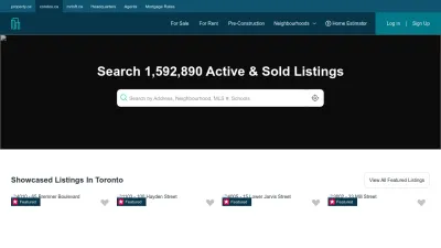 Screenshot preview of condos.ca